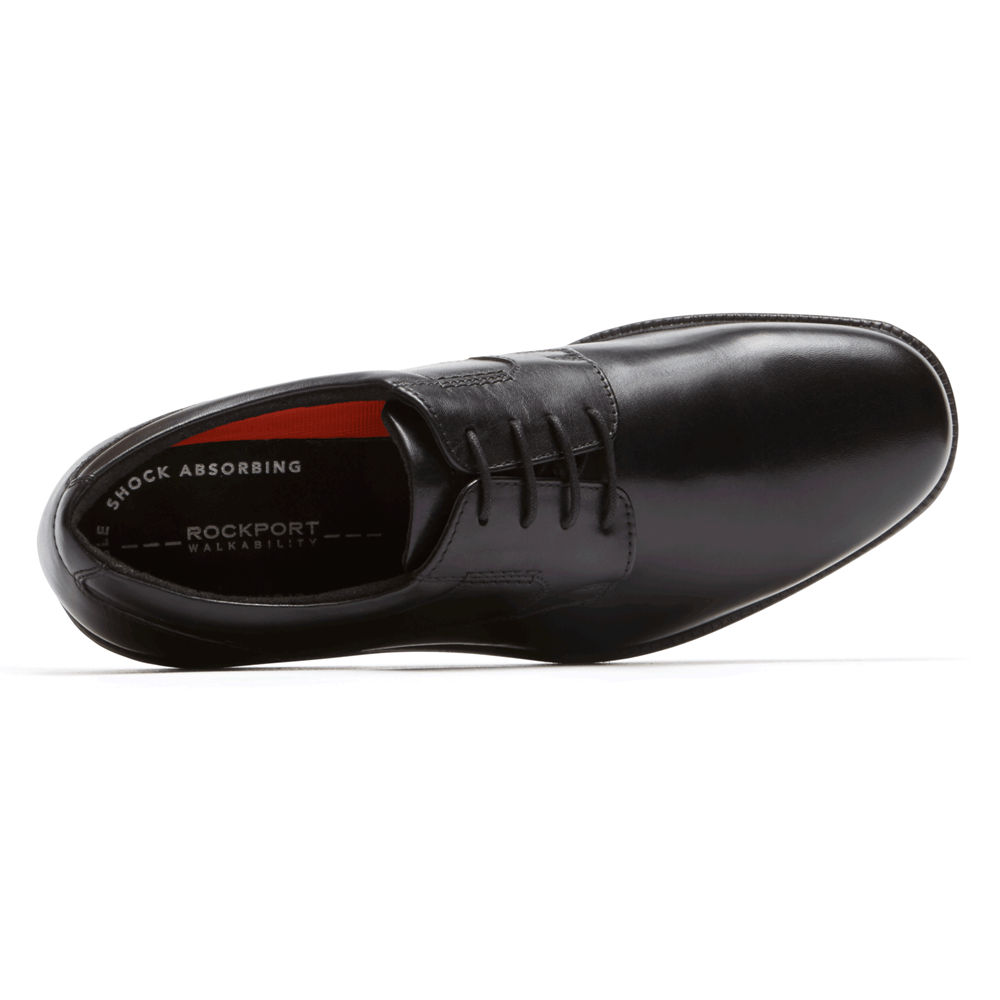 Rockport Oxfords Herre Svart - Charles Road Plain Toe - QFDN35614